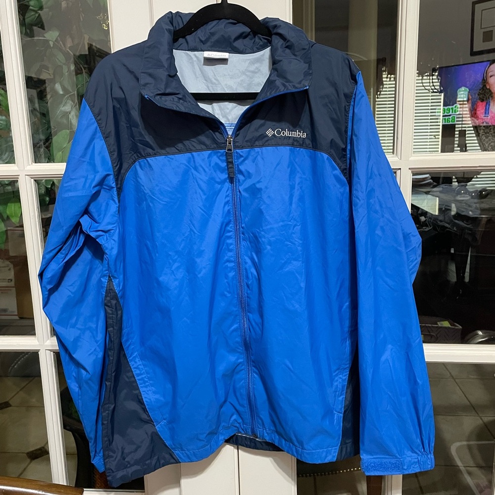 Columbia Two-Tone Blue Windbreaker Size Medium